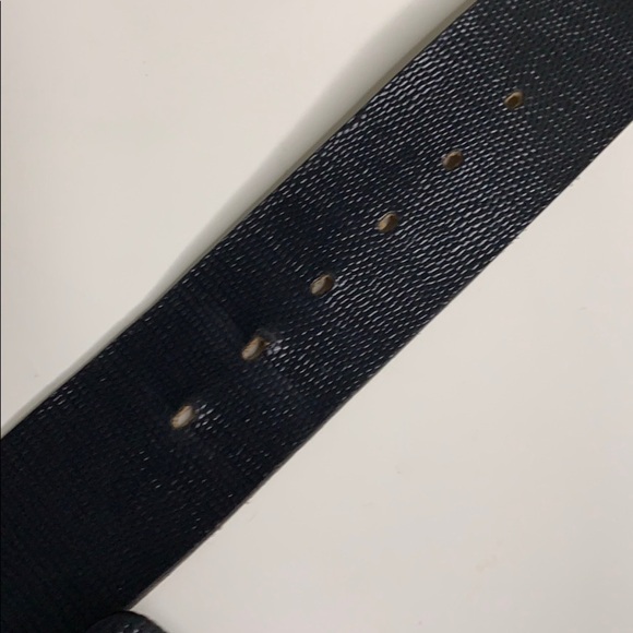 Caviar Faux Leather wide Black Rectangle Buckle Belt women’s - Picture 5 of 8